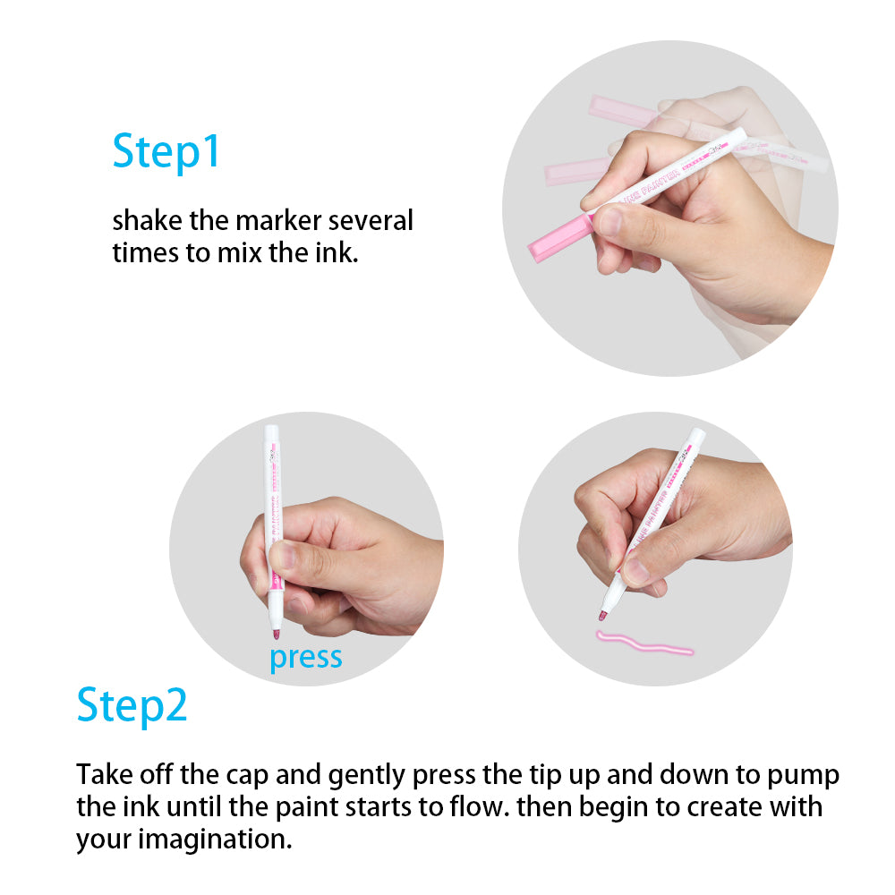 Double Line Outline Marker, Self-outline Metallic Markers for Bullet Journal Pen