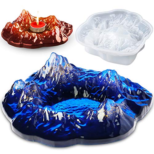 Epoxy Resin Silicone Mold Large Snow Mountain Peak Ashtray DIY Casting Plaster