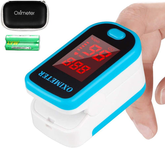Fingertip Pulse Oximeter Blood Oxygen Saturation Monitor Carrying Case Lanyard