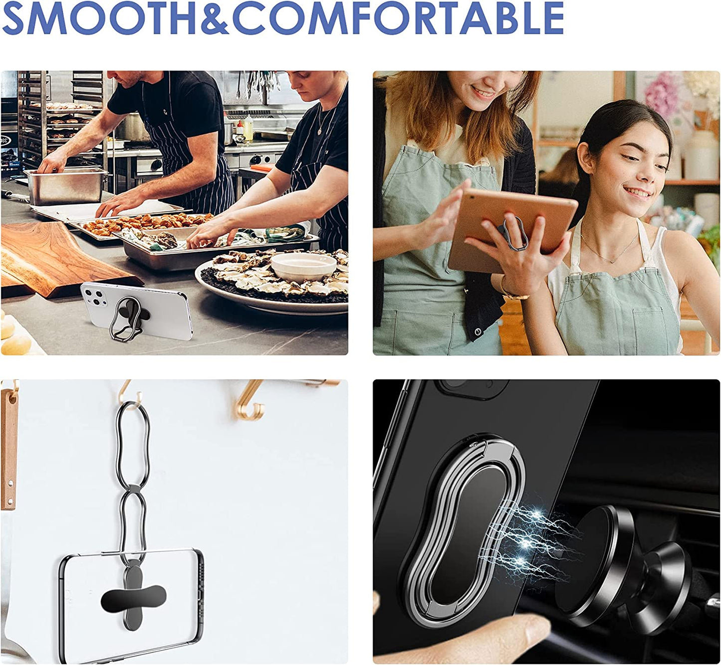 Foldable Phone Ring Holder Finger Kickstand Rotation Stand Metal Ultra-Thin Back