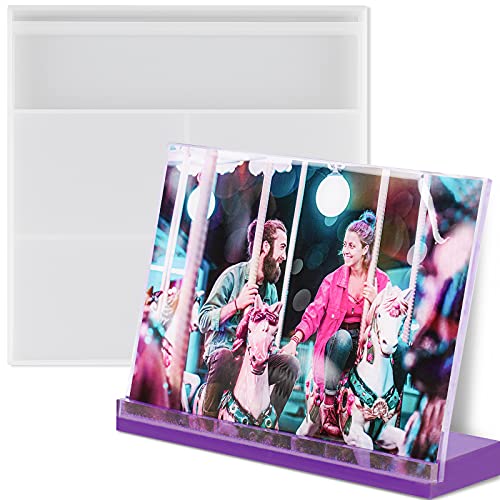 NiArt Epoxy Resin Casting 7"x5" Rectangle Photo Frame+Holder Silicone Mold Kit