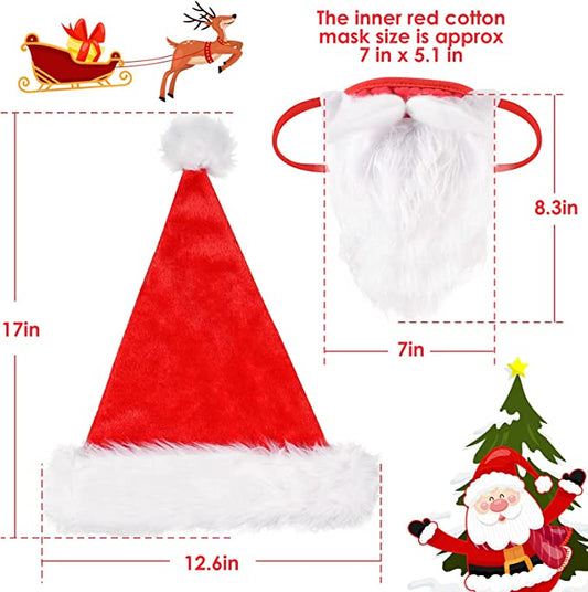 Christmas Santa Claus Party Costume Funny Holiday Cosplay 4PCS Adults New Year