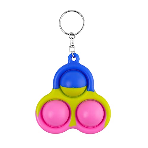 Fidget Pack 3PCS Mini Push Pop Bubble Fidget Sensory Toy Keychains
