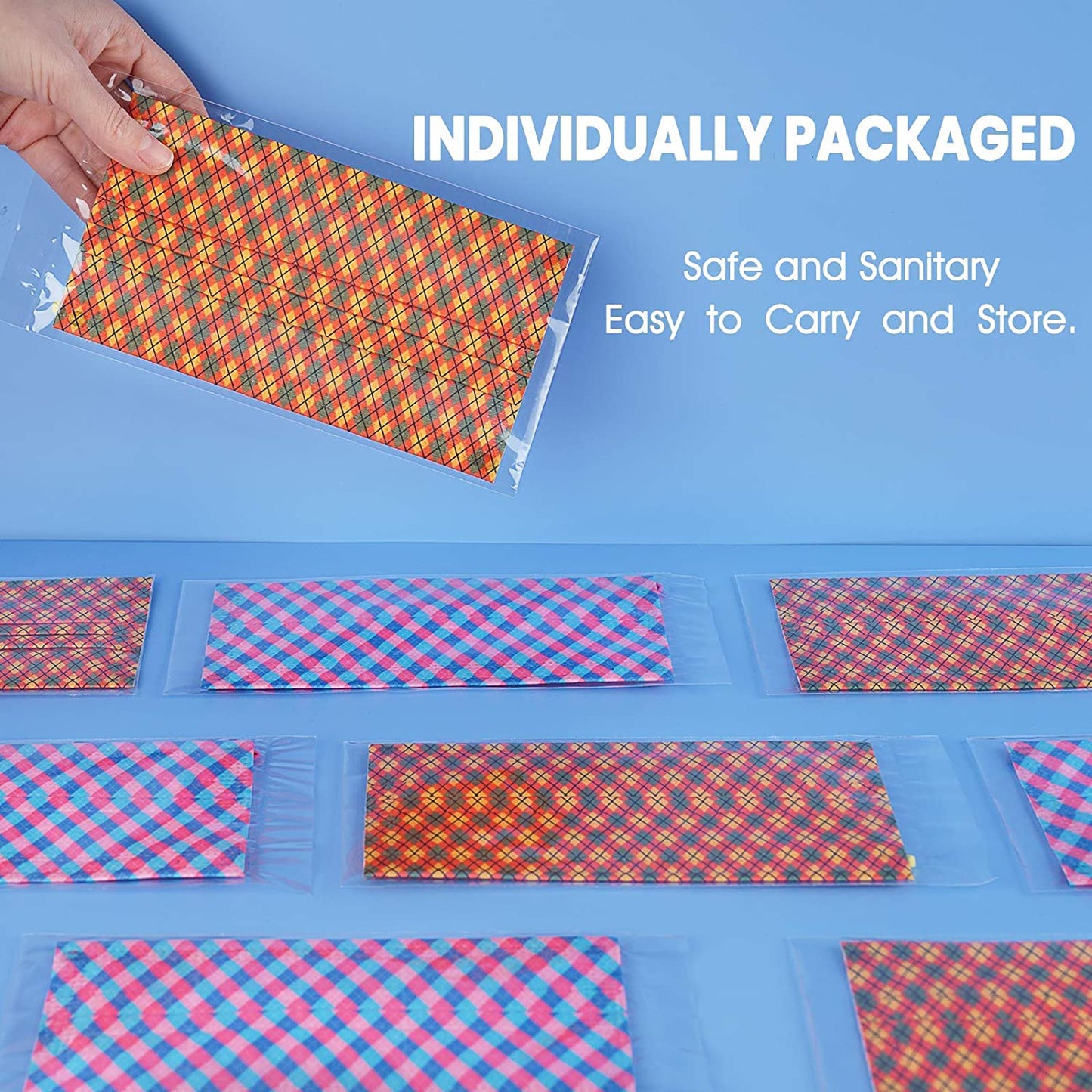 60PC Disposable Fashion Argyle Diamond Sweater Pattern Stylish Gift Unisex Adult