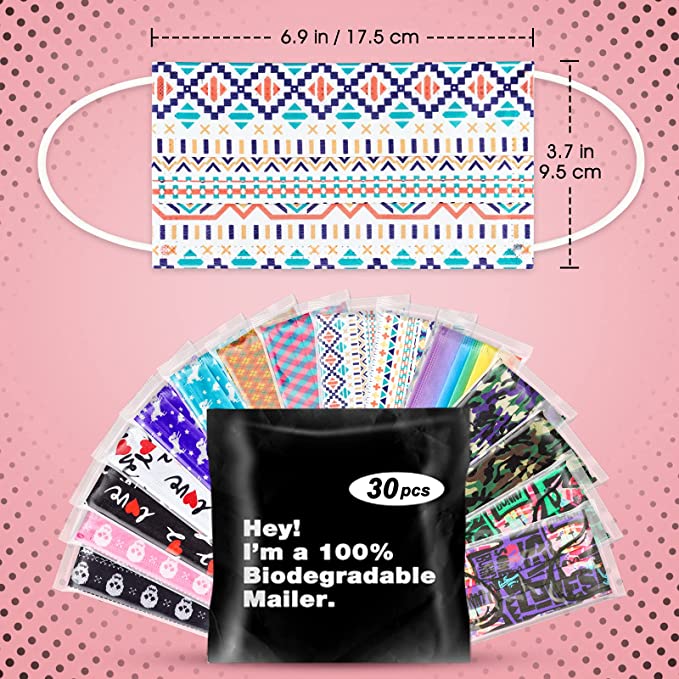 30PCS Disposable for Adults Assortment Box Mixed Patterns