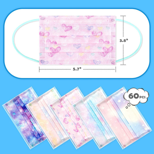 Kids 60 Disposable Fantasy Universe Magic Rainbow Mesh Princess Gradient Colors