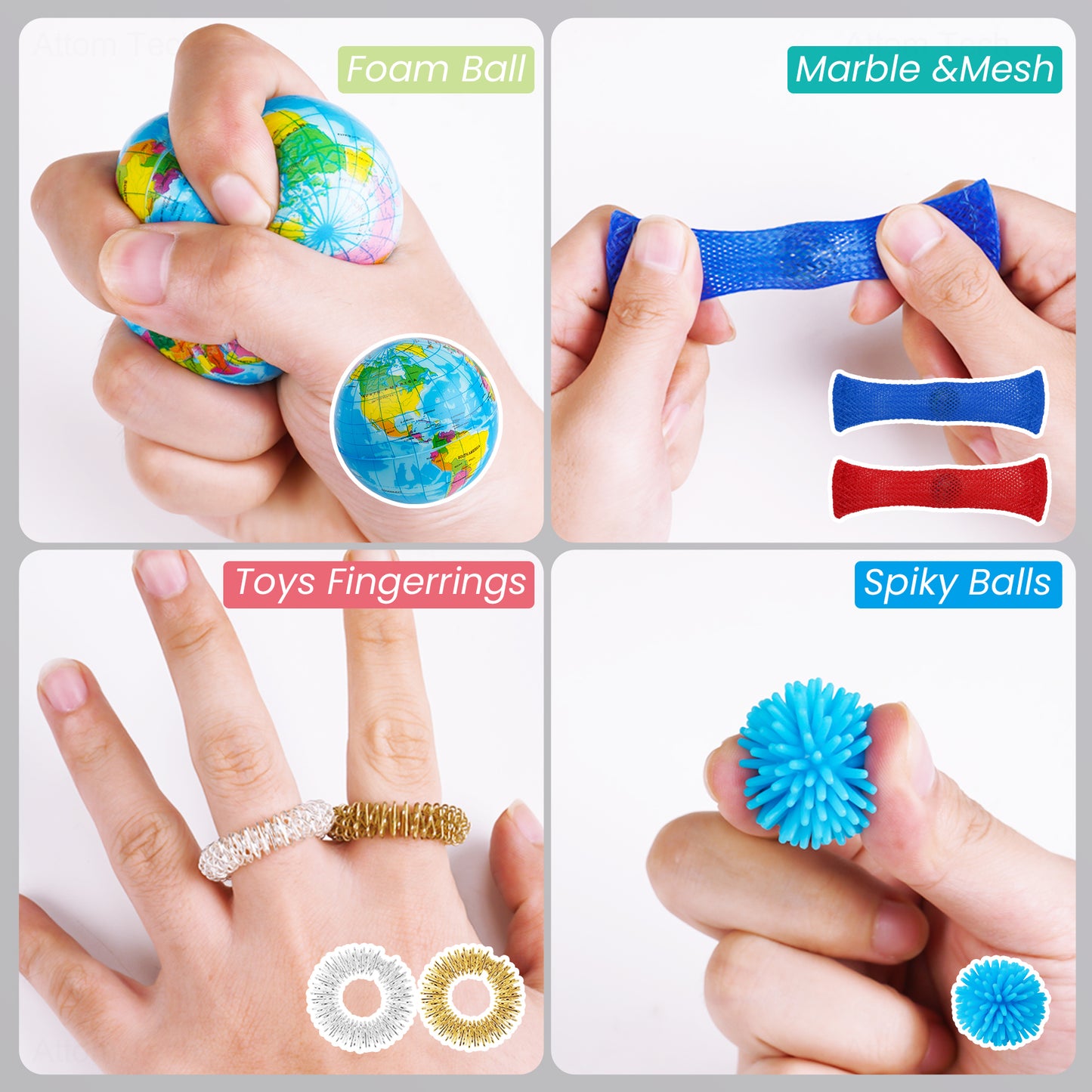 25PCS Fidget Toy Variety Pack, Assorted Sensory Hand Fidget Toy Bundle Set Str