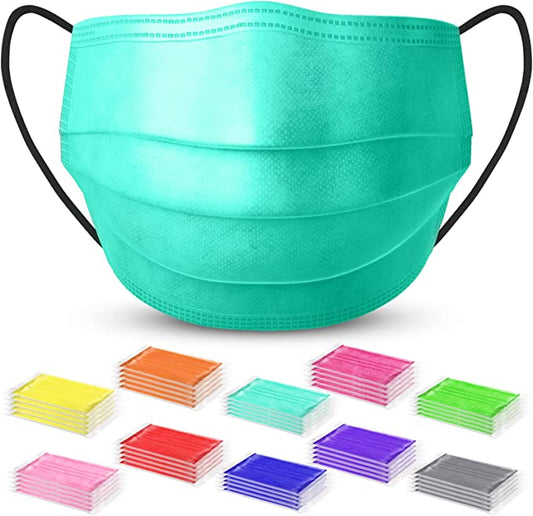50PCS Adult Disposable Individually Wrapped Breathable Non-Woven 10 Solid Colors