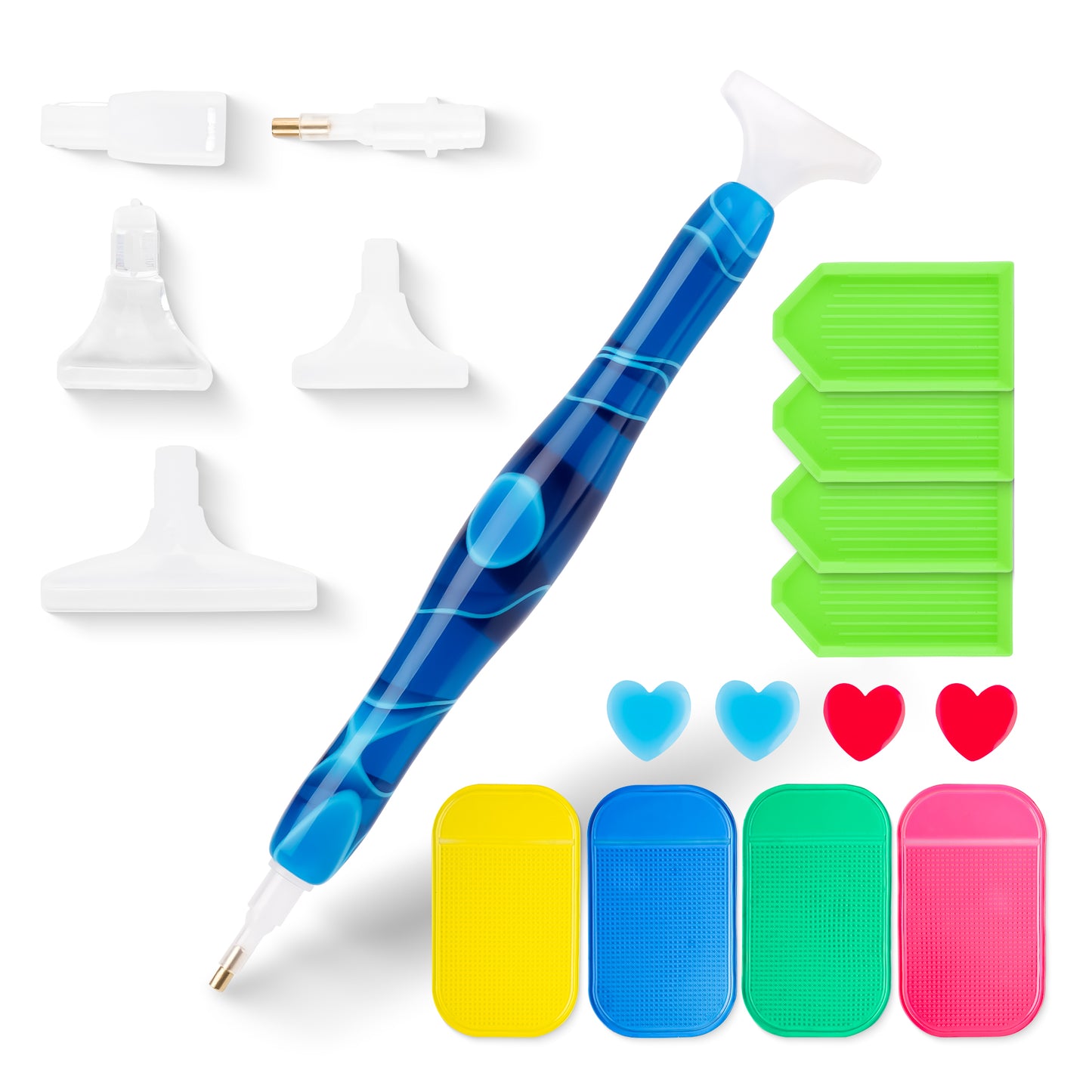 Diamond Painting Pen Kit, Handmade Resin 5D DIY Diamond Drill Pen with Multi I