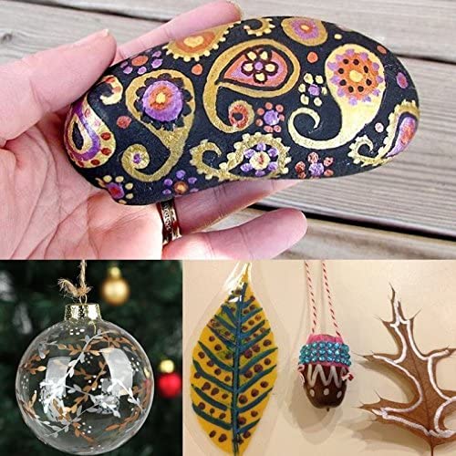 12 Color Assorted Metallic Marker Pens, 2mm Tip Sheen Glitter Painting Pen