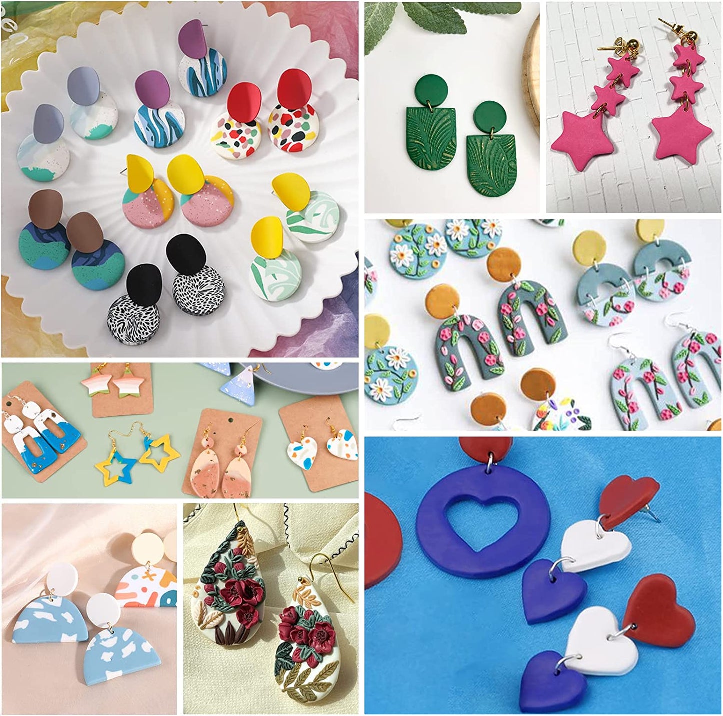 Polymer Clay Cutters 33 Shape Stainless Steel Cutter 8 Circle Cutters Hole Punch