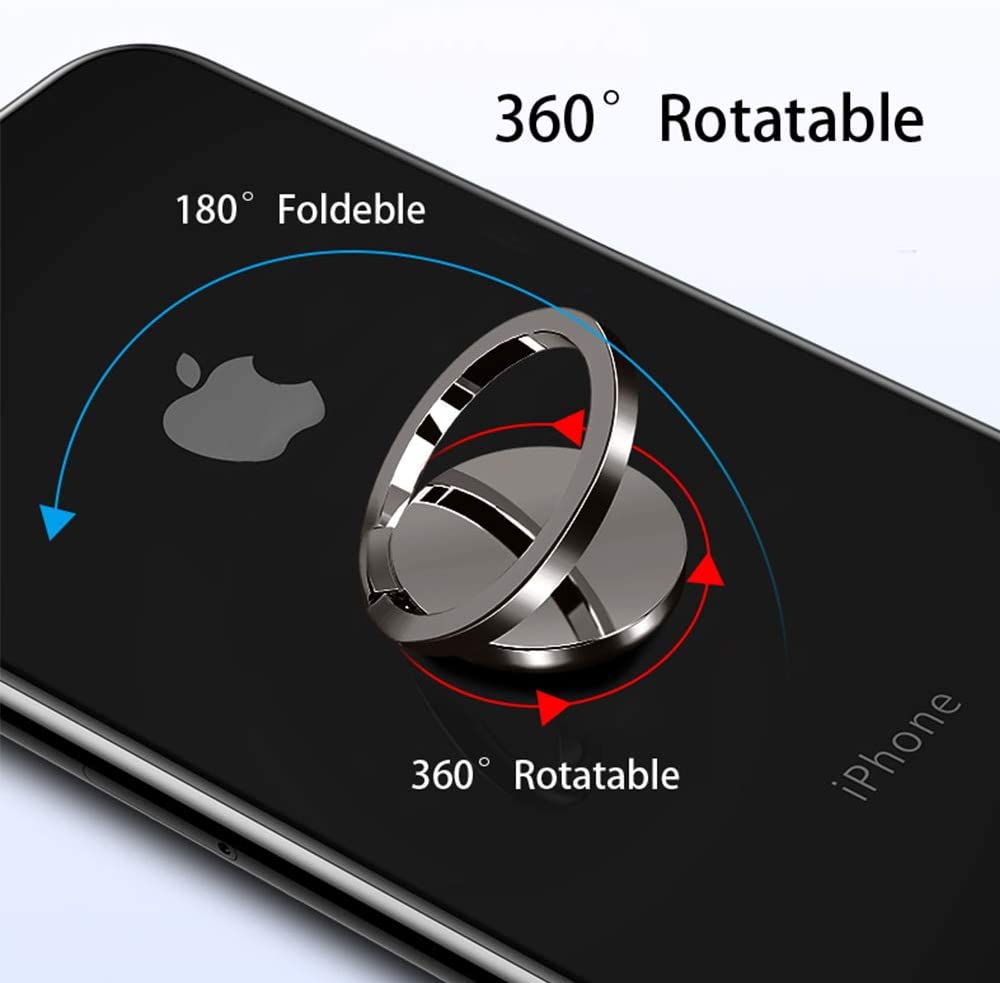 Ultra Slim Phone Ring Holder Thin Cell Phone Ring Stand Magnetic Car Mount Hook