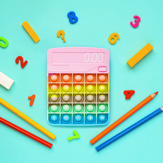 Calculator Silicone Bubble Push Pop Fidget Sensory Toy 5.6x4.5 Soft Pop Novelty