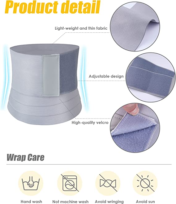 Quick Snatch Bandage Wrap 10CM Waist Trimmer Lumbar Support Trainer 13ft/4m Grey