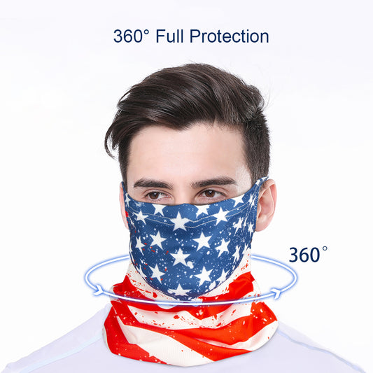 Tube Bandanas 2-Pack Neck Gaiter Protective 20PCS PM2.5 Carbon Filters Included
