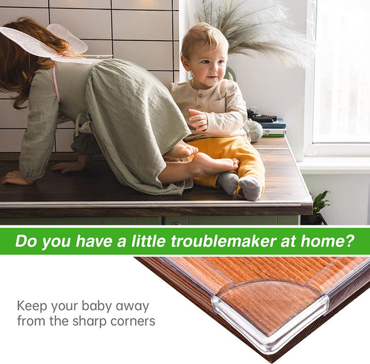 Baby Proofing 16ft/5m Soft Silicone Bumper Strip 4PCS Corner Protectors Scraper