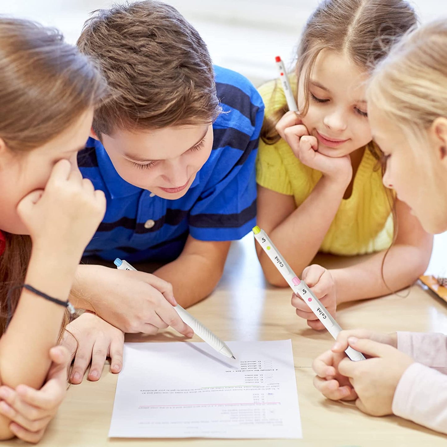 Color Gel Pens Fine Point 0.5mm Journaling Planner Retractable White Writing Pen