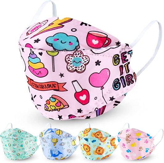 50PCS Disposable Kids Fish Shape Kawaii Space Travel Paw Print Lion Patterns