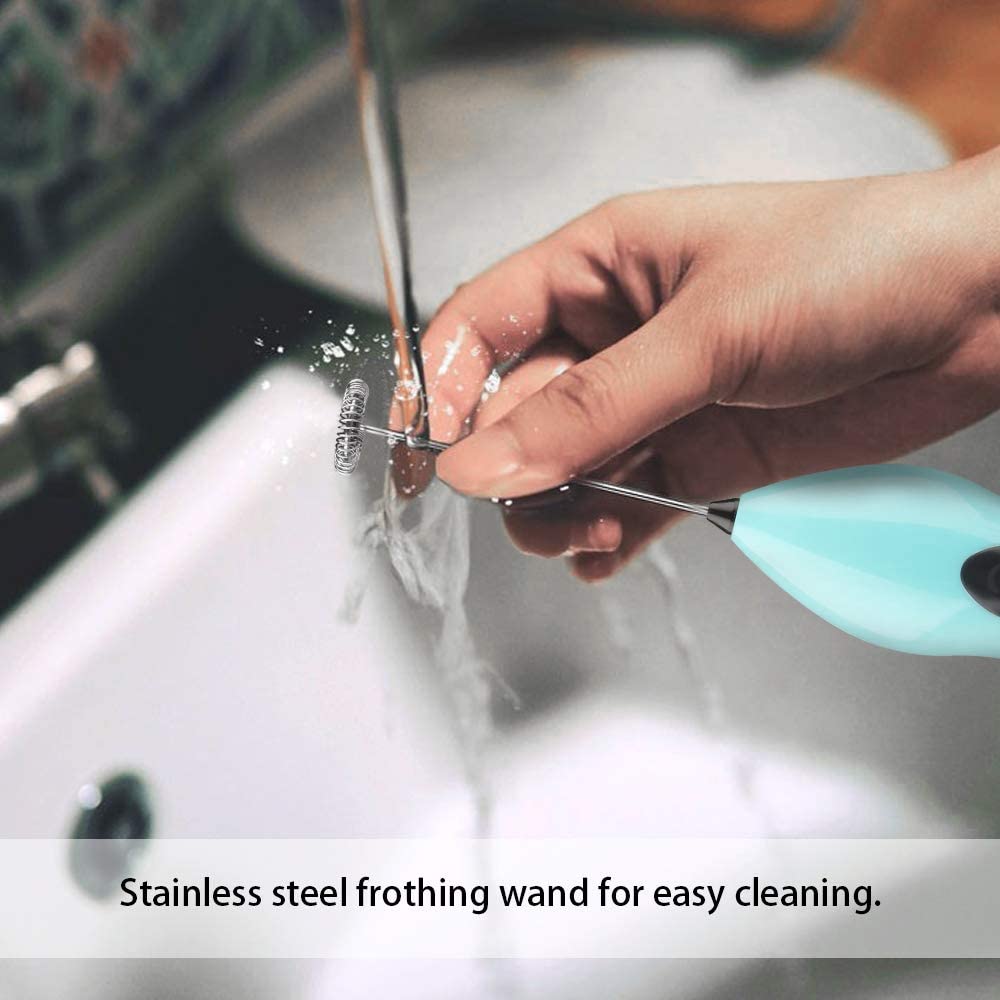 Whisk Foam Maker Handheld Drink Mixer High Power Mini Steam-Free Stainless Steel