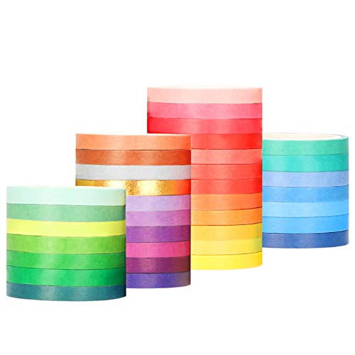 Colorful Washi Tape Assorted Pure Colors DIY Planner Craft Tape Paper Decoration