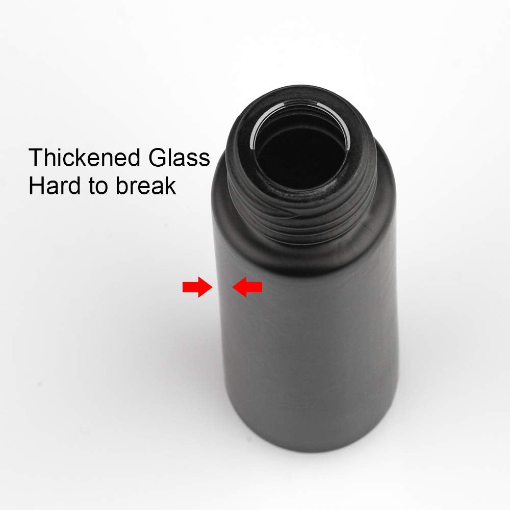 20PCS Roller Bottles 10mL Essential Oil Ultra Thick Matte Black Frosted Glass (2