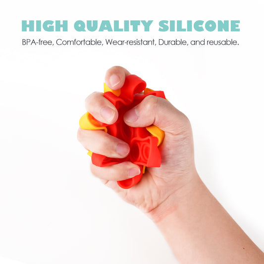 Fidget Pack 4PCS Jigsaw Puzzle Push Pop Bubble Sensory Fidget Toys for Stress