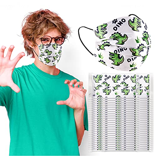 50Pcs Disposable Angry Dinosaur Pattern Individually Wrapped for Adults