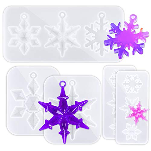 DIY Epoxy Resin Casting Silicone Mold 11 Snowflake Handmade Christmas Tree