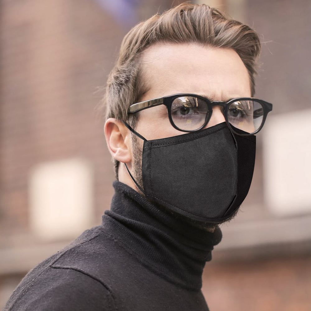 2-Pack Reusable Masks, Unisex Adult Size Washable Comfortable Cotton