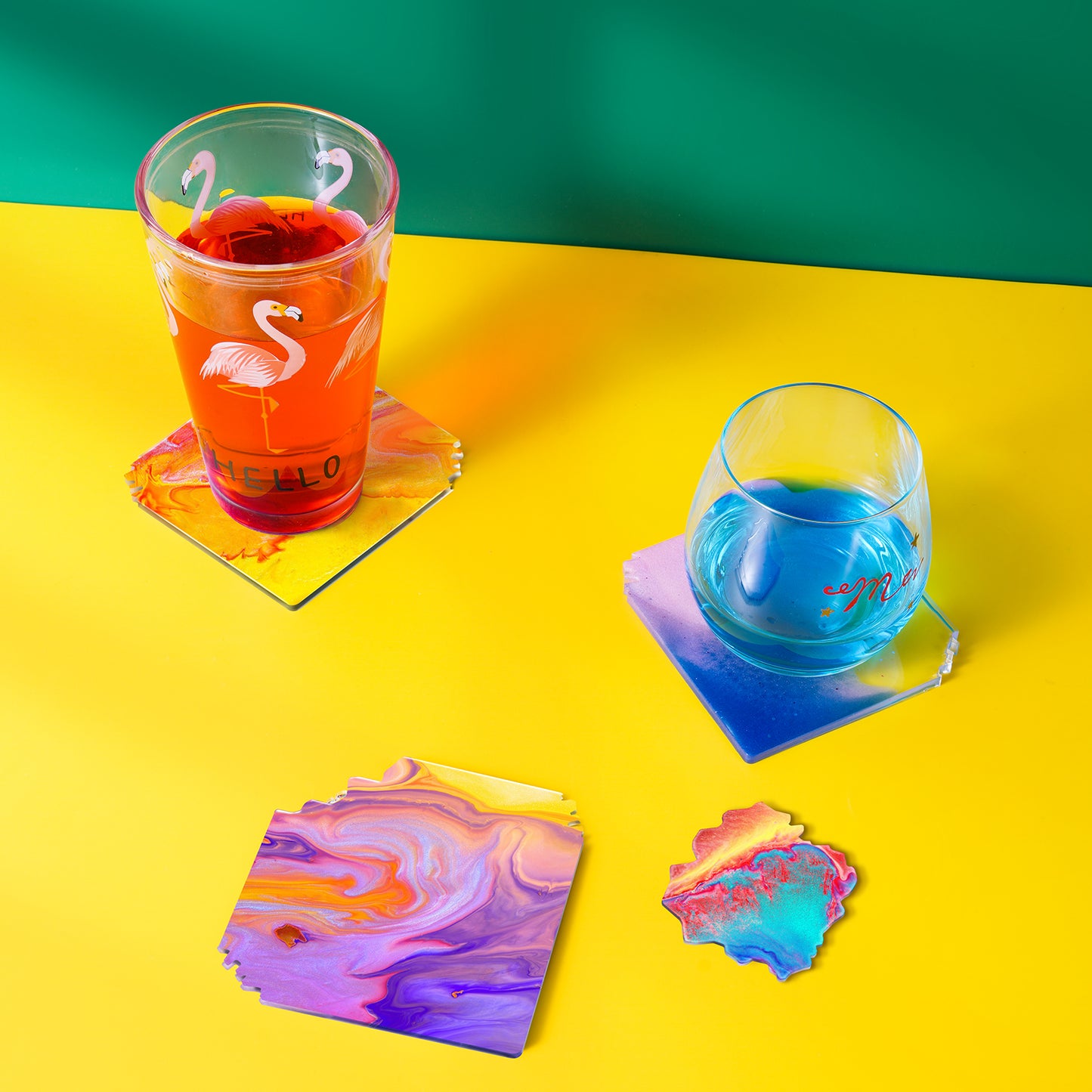 Coaster Resin Mold 5-Part Jigsaw Puzzle Design DIY Epoxy Resin Casting Soft Smoo