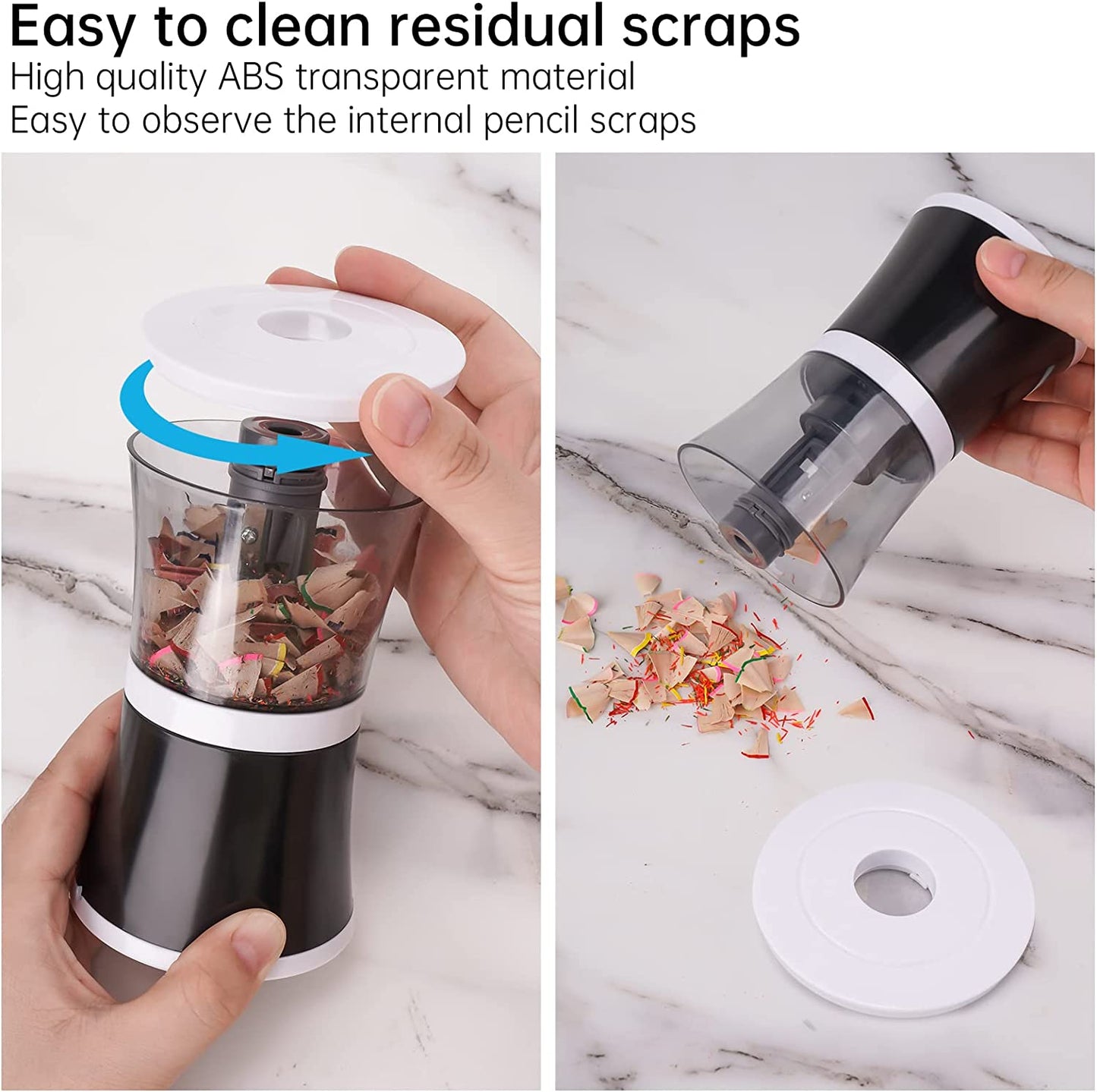 Electric Pencil Sharpener USB & Battery-Operated Pencil Sharpener 6-8mm Pencils