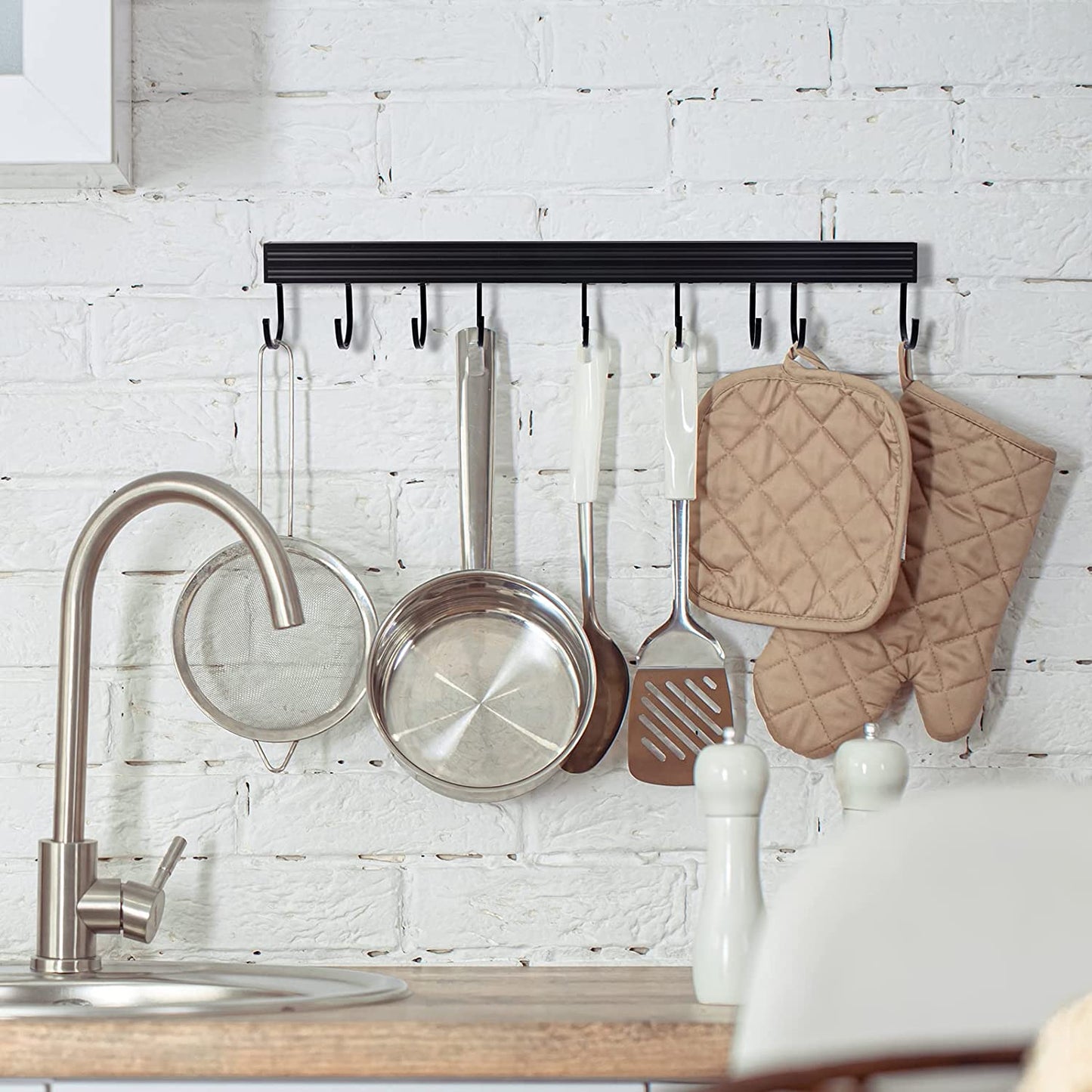 Wall Mounted Coat Racks for Hanging Towel Hat Key Purse Bag Kitchen Utensil 3PCS
