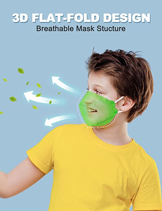 50PCS Disposable Kids Solid Color Fish Shape for Boys and Girls (5 Candy Colors)