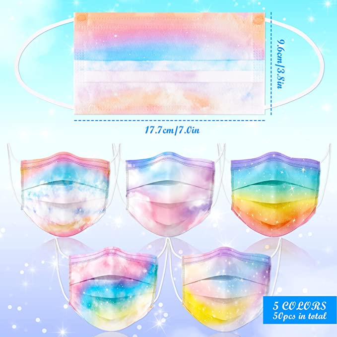 50PCS Disposable s Unisex for Adults 5 Galaxy Stars Mystery Gradien