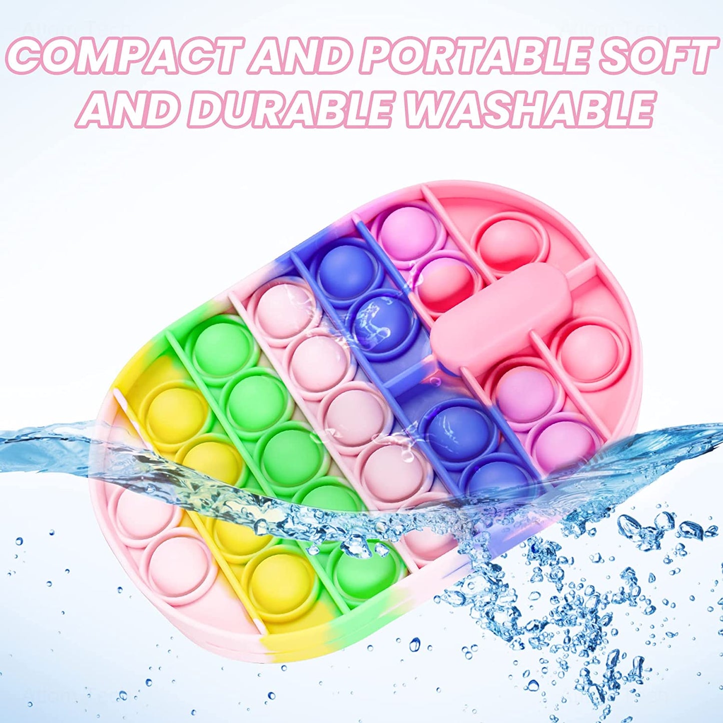 Push Pop Bubble Fidget Sensory Toys Computer Mouse Zipper Bag Candy Rainbow