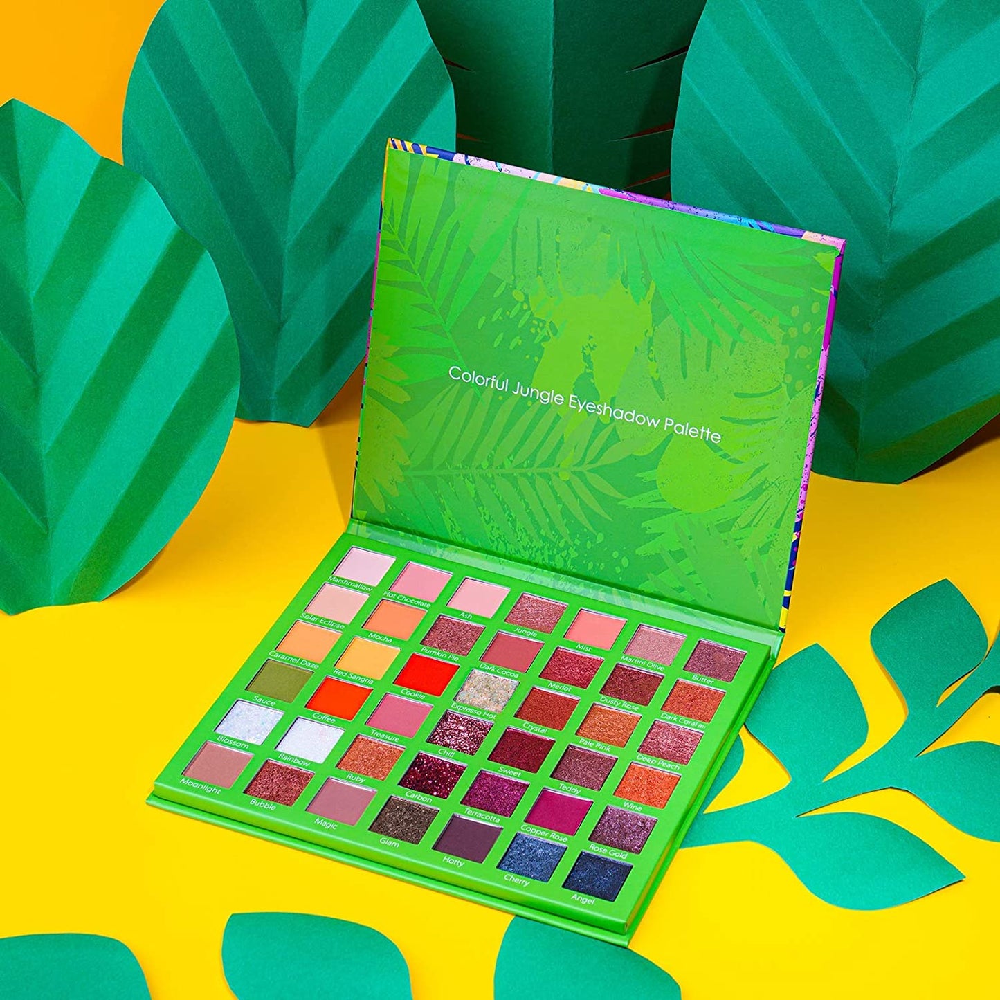 Aphlos 42 Shades Eyeshadow Palette Colorful Rainforest