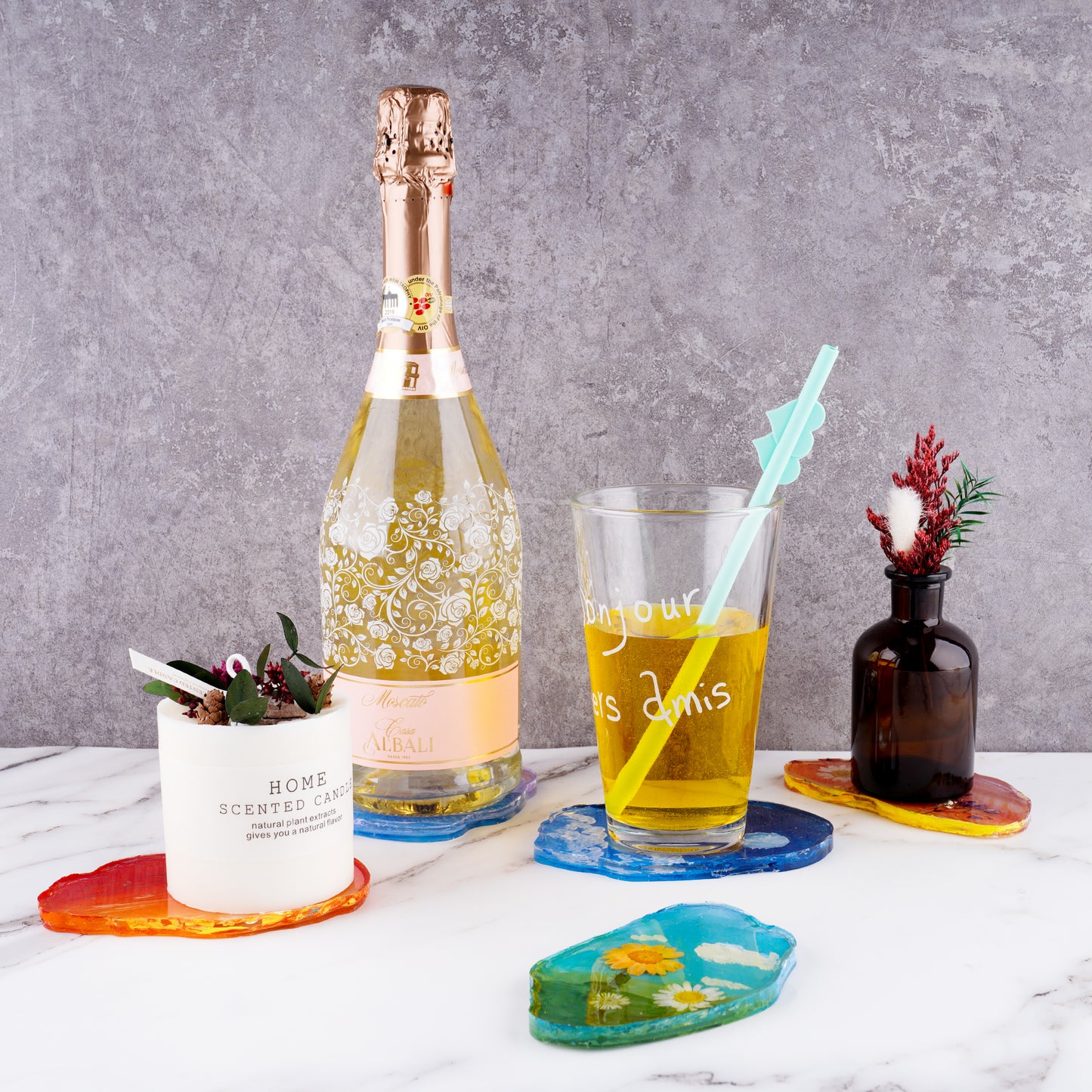 2-Pack Coaster Molds for Resin Silicone Casting Epoxy Molds DIY Irregular Shap