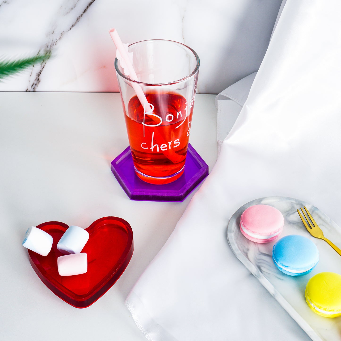 Coaster Mold with Raised Edges, DIY Epoxy Resin Casting Silicone Molds Heart/R
