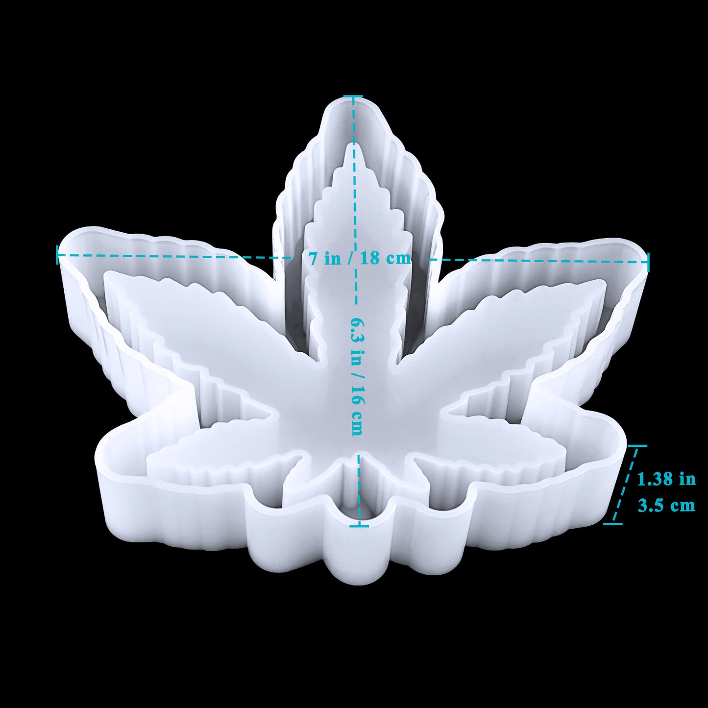 Epoxy Resin Silicone Mold Maple Leaf Ashtray/Coaster Dual-Purpose 10 Color Gli
