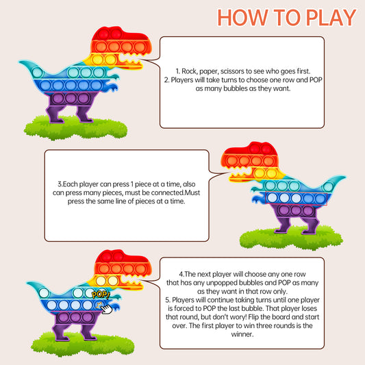 Fidget Pack 2PCS Push Pop Bubble Fidget Sensory Fidget Toys for Stress Relief