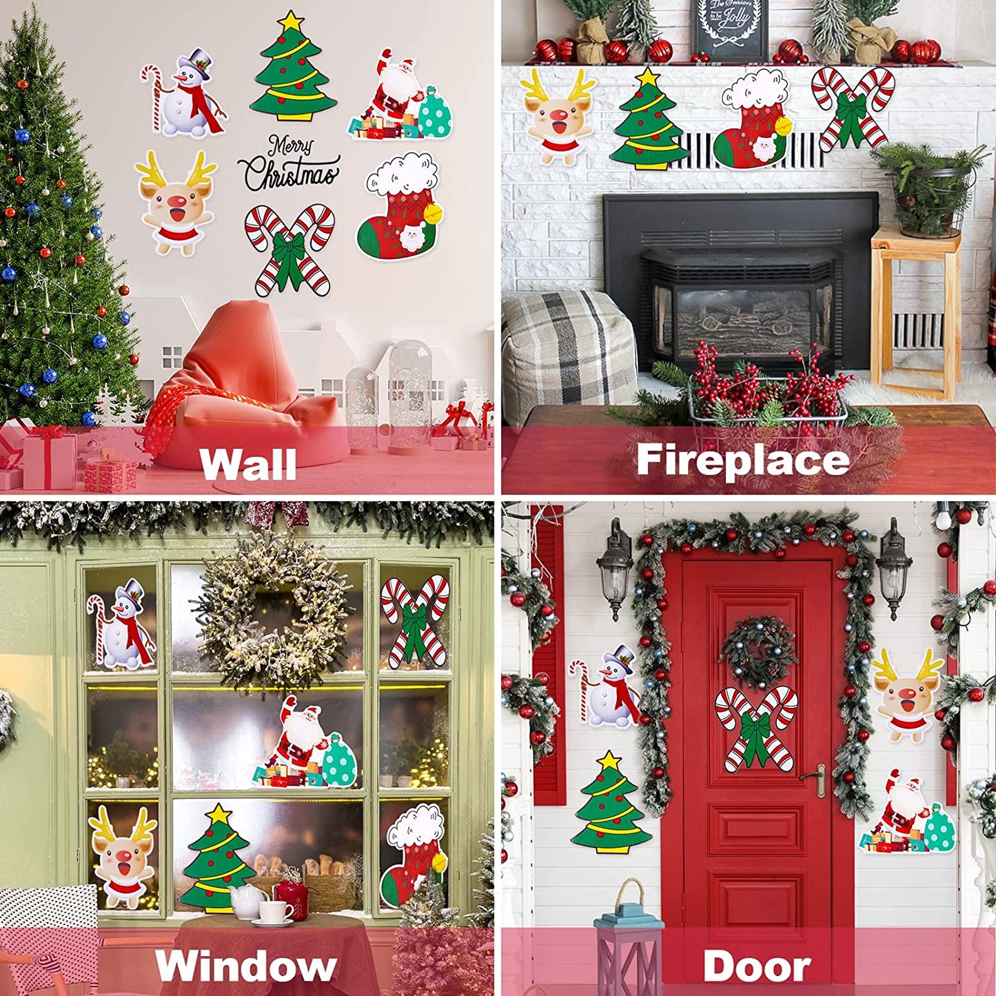 6PCS Christmas Yard Sign 15.4" Holiday Yard Lawn Christmas Outdoor Decorations