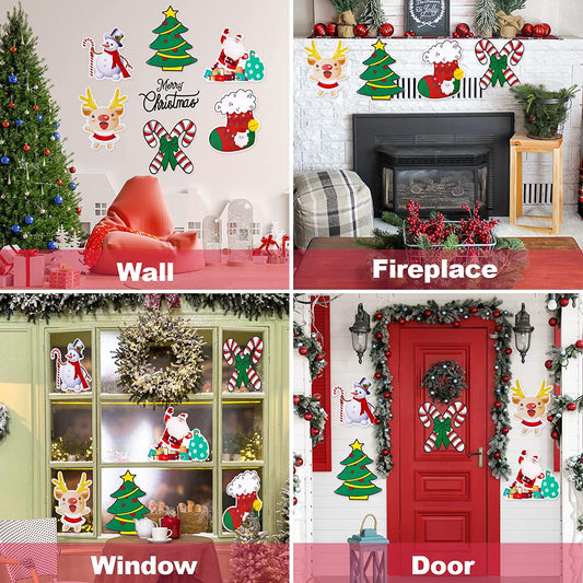 6PCS Christmas Yard Sign 15.4" Holiday Yard Lawn Christmas Outdoor Decorations