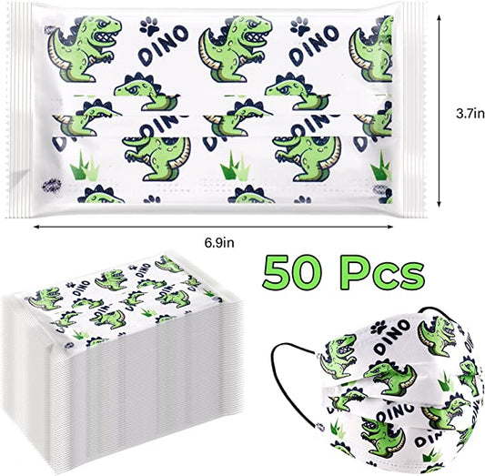 50Pcs Disposable Angry Dinosaur Pattern Individually Wrapped for Adults