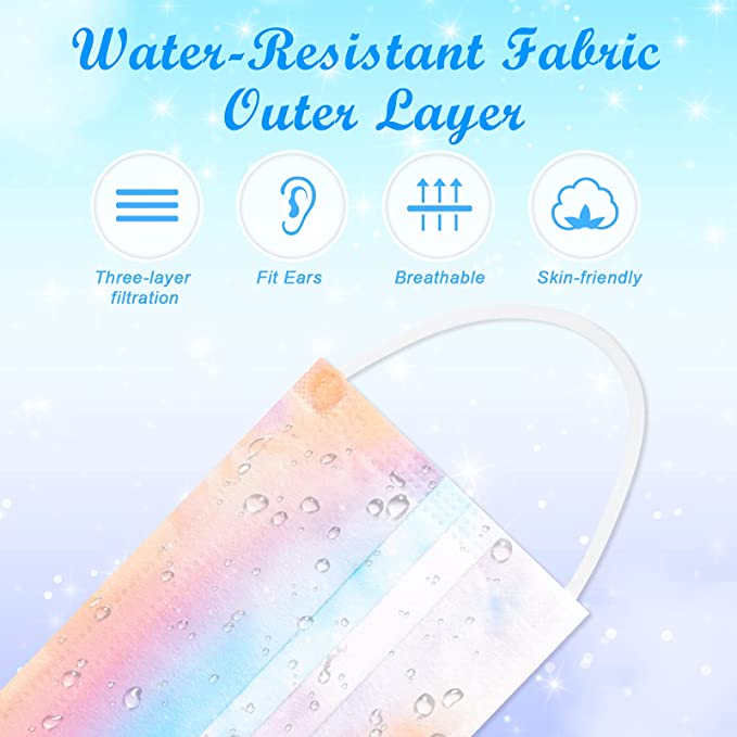 50PCS Disposable s Unisex for Adults 5 Galaxy Stars Mystery Gradien