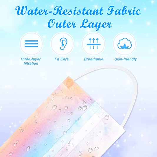 50PCS Disposable s Unisex for Adults 5 Galaxy Stars Mystery Gradien