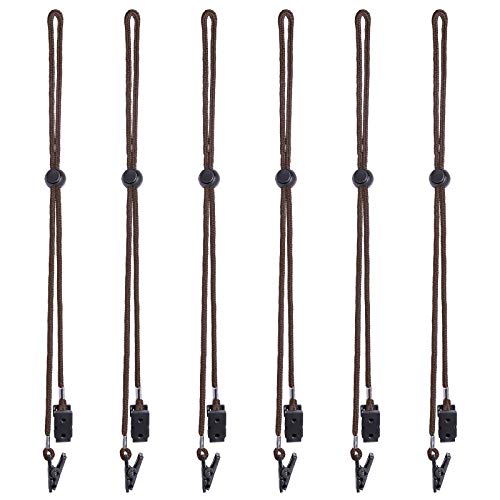 5PCS Extra Long Round Woven Nylon Adjustable Length Lanyards Holder Strap