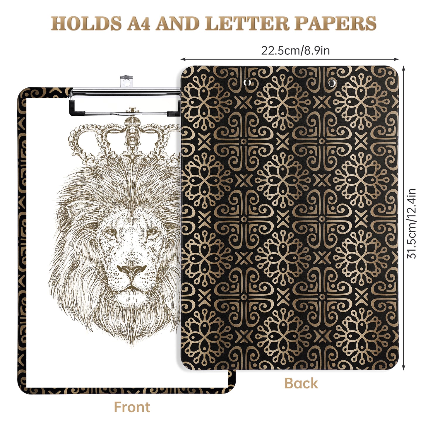 Plastic Clipboard Standard A4 Letter Size 12.4"x8.9" Low Profile Clip Hanging