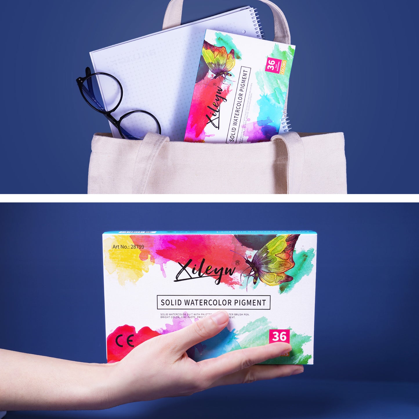 36 Colors Watercolor Paint Set with Portable Watercolor Palette for Kids Child