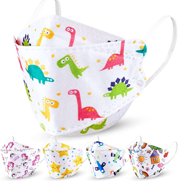 50PCS Kids Disposable Fish Shape Kawaii Dinosaur Aircraft Stars Unicorn Happy