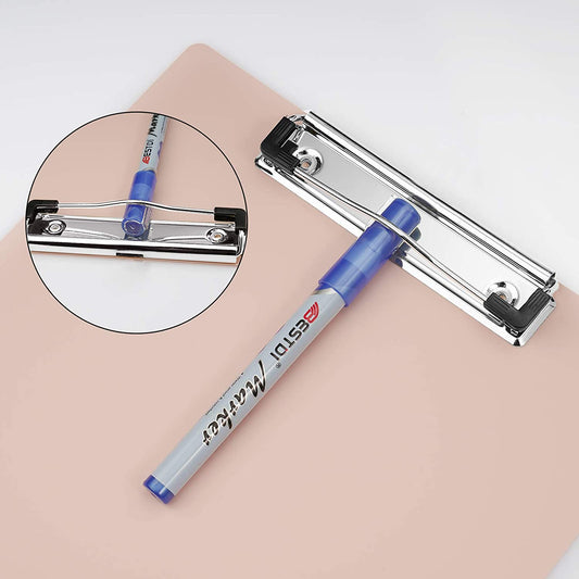 Clipboards Standard A4 Letter Size 6PCS Low-Profile Stainless-Steel Clip Morandi